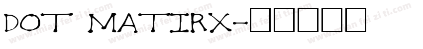 dot matirx字体转换